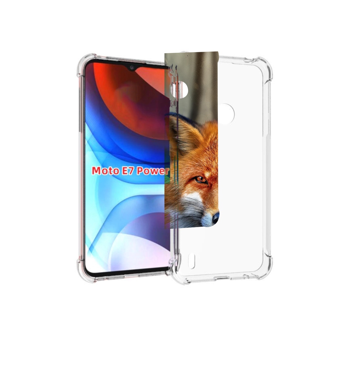 

Чехол MyPads волк-лиса для Motorola Moto E7 Power, Прозрачный, Tocco