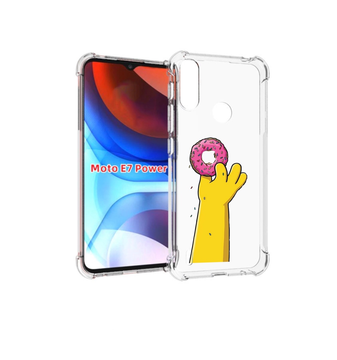 

Чехол MyPads вкусный-пончик для Motorola Moto E7 Power, Прозрачный, Tocco