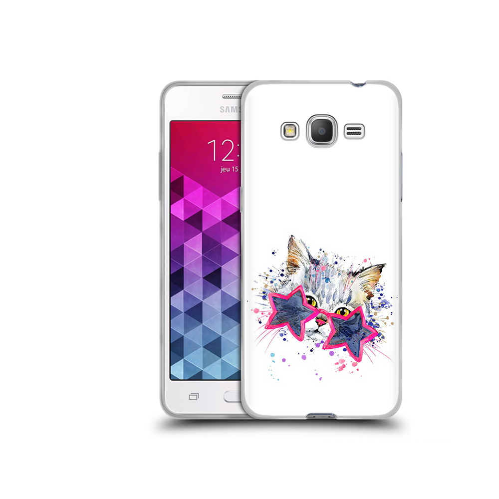 

Чехол MyPads Tocco для Samsung Galaxy Grand Prime звездные очки, Прозрачный, Tocco