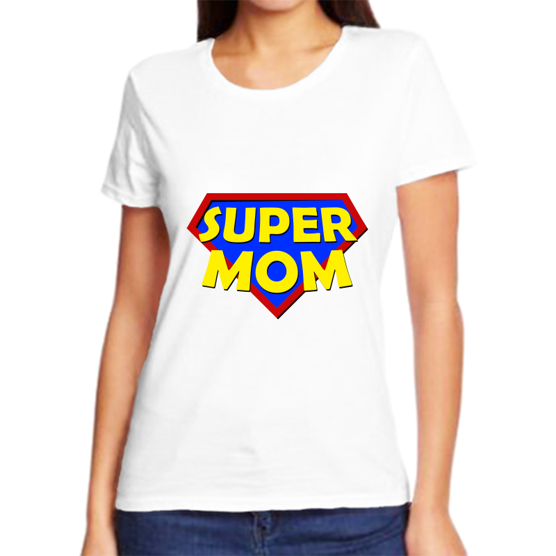 

Футболка женская белая 54 р-р супер мама 4, Белый, fzh_super_mom