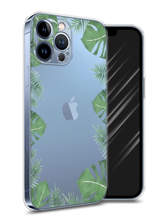 

Чехол Awog на Apple iPhone 13 Pro Max / Айфон 13 Pro Max "Листья папоротника рамка", Разноцветный, 14450-8