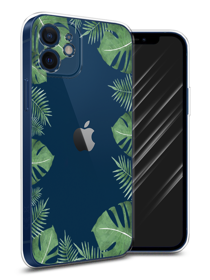 

Чехол Awog на Apple iPhone 12 mini / Айфон 12 mini "Листья папоротника рамка", Разноцветный, 12650-8