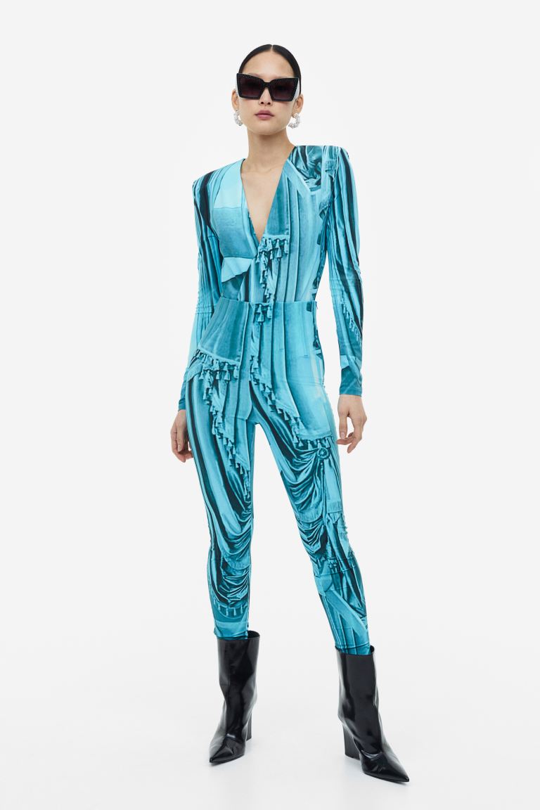 

Леггинсы женские H&M 1143916001 бирюзовые M (доставка из-за рубежа), 1143916001