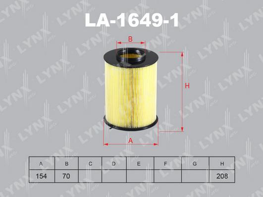 

Фильтр воздушный LA-1649-1