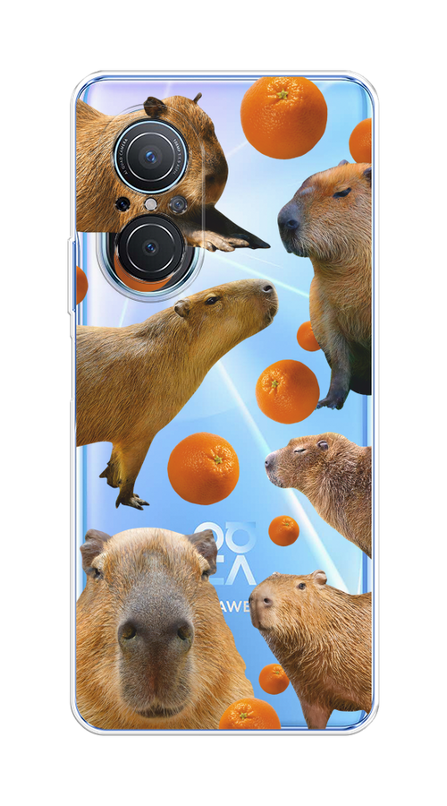 

Чехол на Huawei Nova 9 SE "Капибара и апельсины", Бежевый;оранжевый, 6107250-1