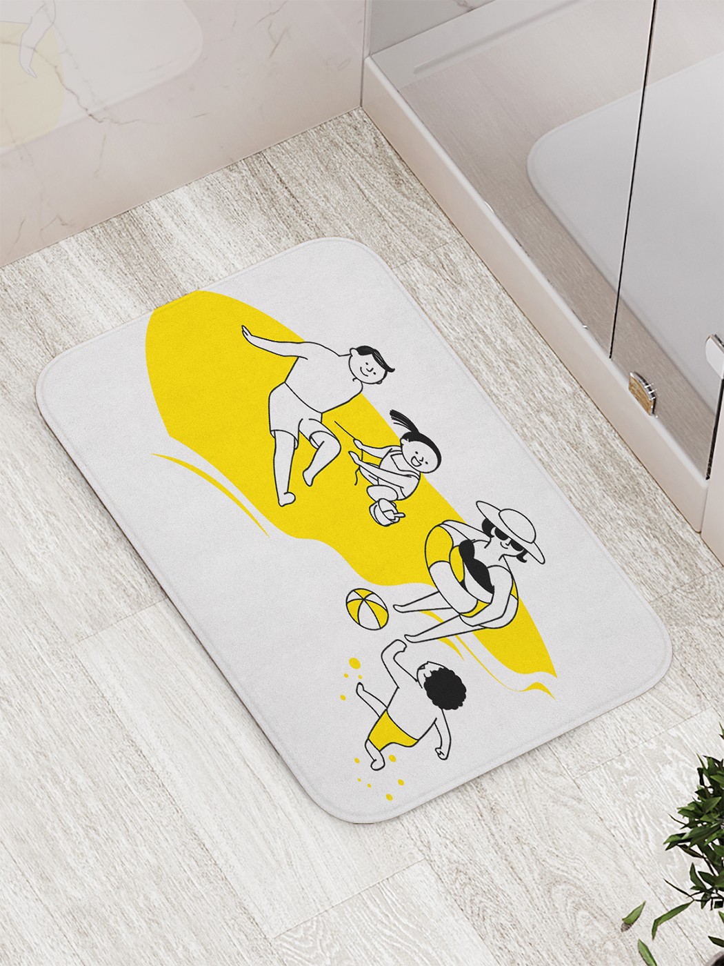 

Коврик противоскользящий для ванной, сауны, бассейна, 77х52 см bath_83724 JoyArty