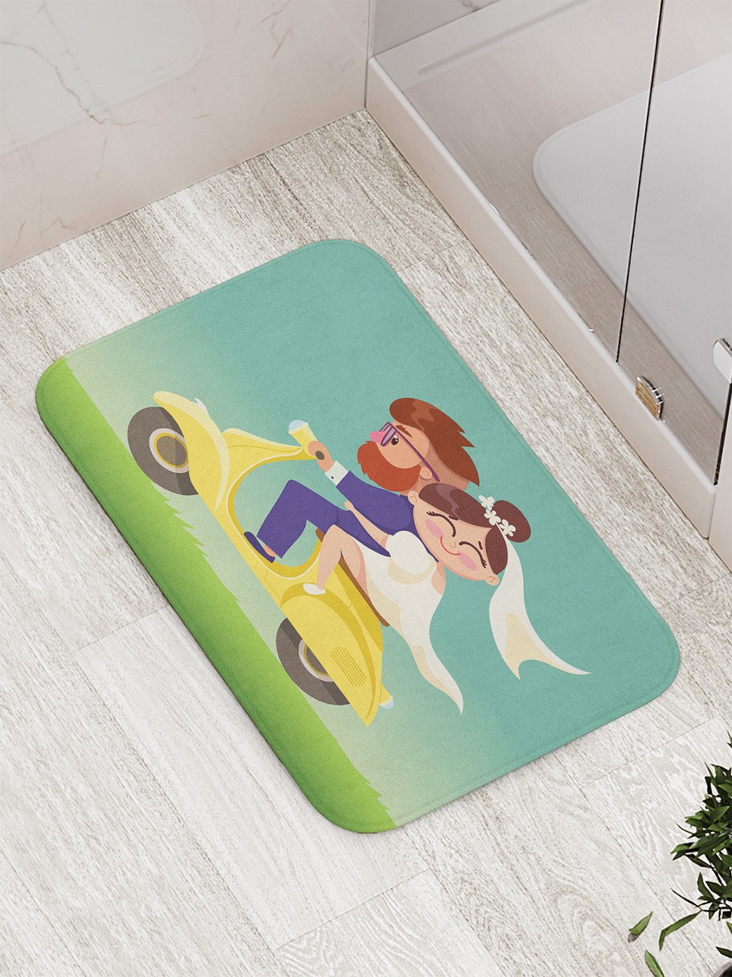 

Коврик противоскользящий для ванной, сауны, бассейна, 77х52 см bath_83714 JoyArty