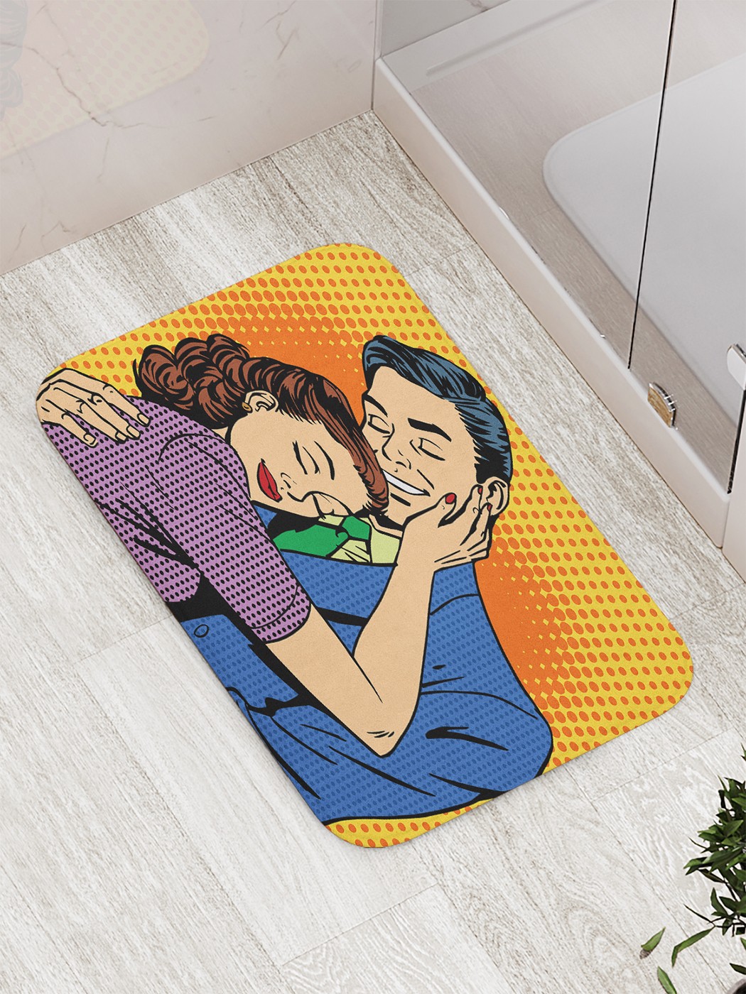 

Коврик противоскользящий для ванной, сауны, бассейна, 77х52 см bath_83710 JoyArty