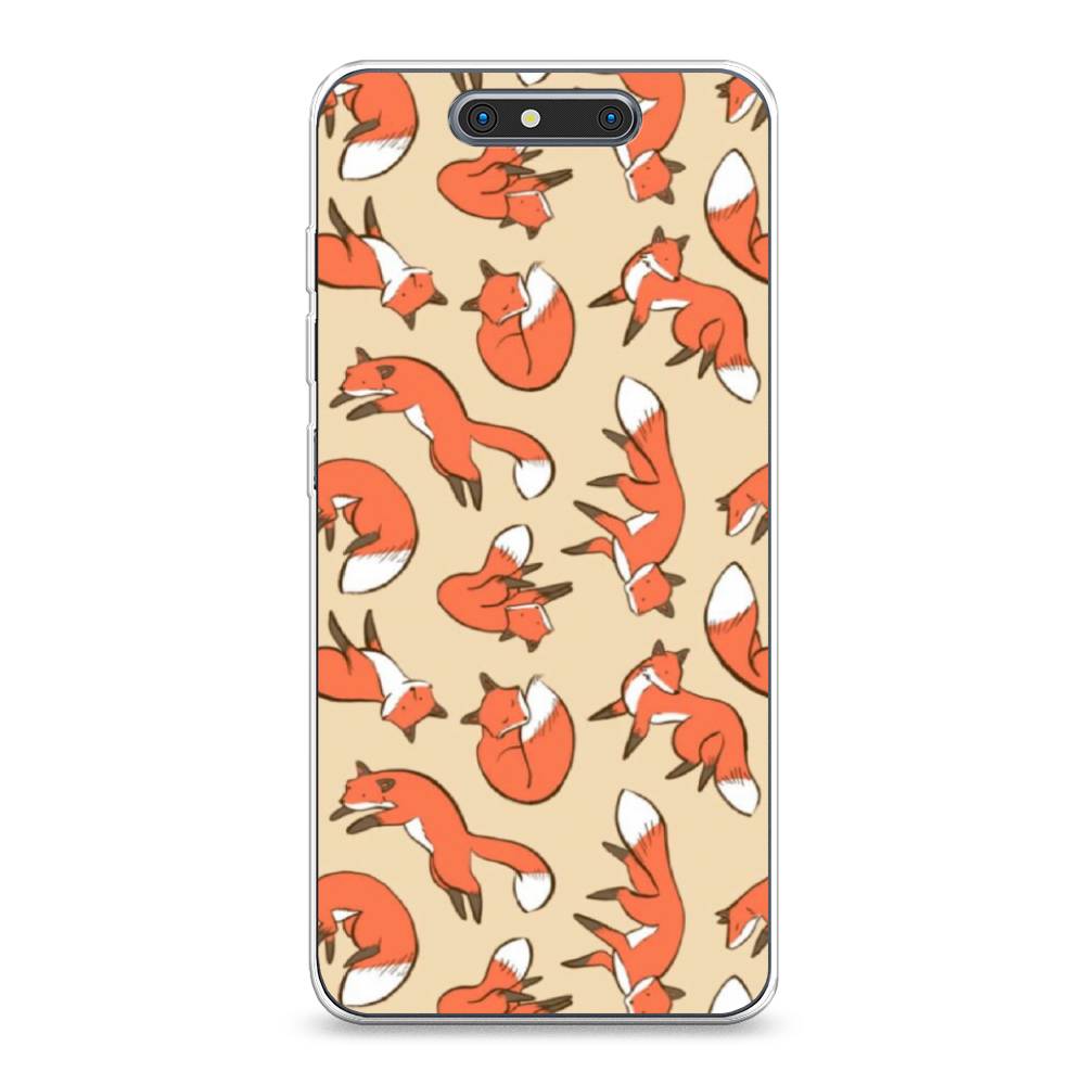 

Чехол Awog на ZTE Blade V8 / ЗТЕ Блэйд V8 "Лисички фон", Разноцветный, 131250-3