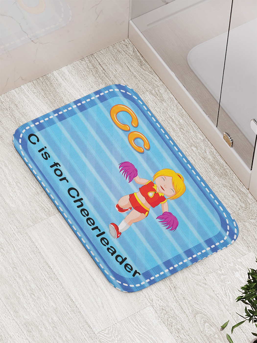 

Коврик противоскользящий для ванной, сауны, бассейна, 77х52 см bath_83677 JoyArty