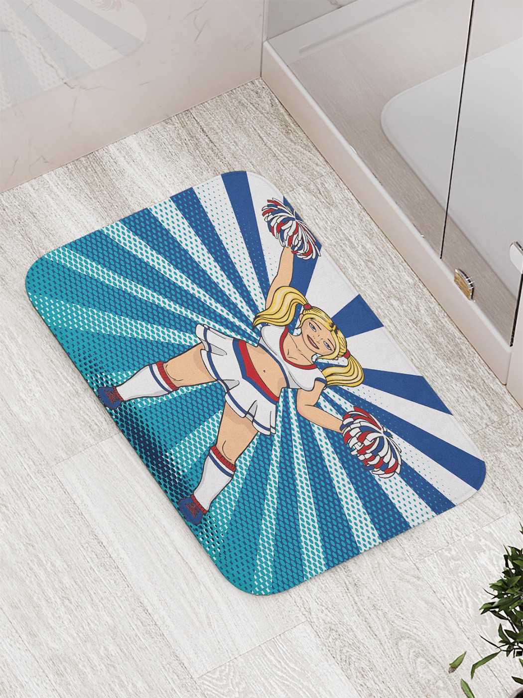 

Коврик противоскользящий для ванной, сауны, бассейна, 77х52 см bath_83675 JoyArty
