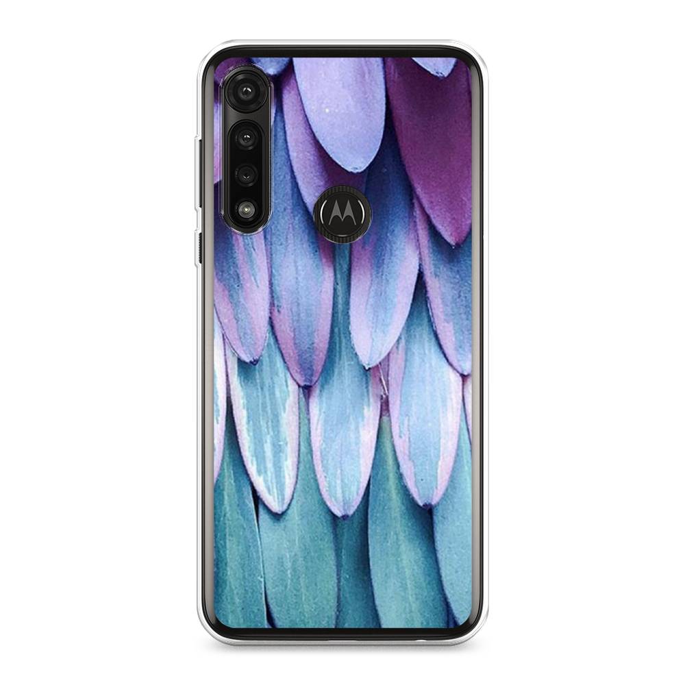 

Чехол на Motorola Moto G Power 2020 "Синее перо", Фиолетовый;голубой, 242650-3