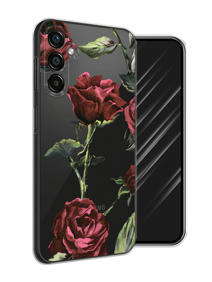 

Чехол Awog на Samsung Galaxy A25 5G "Бордовые розы фон", Бордовый, 2108550-8