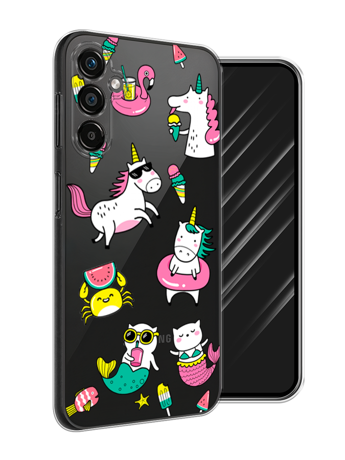 

Чехол Awog на Samsung Galaxy A25 5G "На отдыхе", Белый;бирюзовый;розовый, 2108550-2