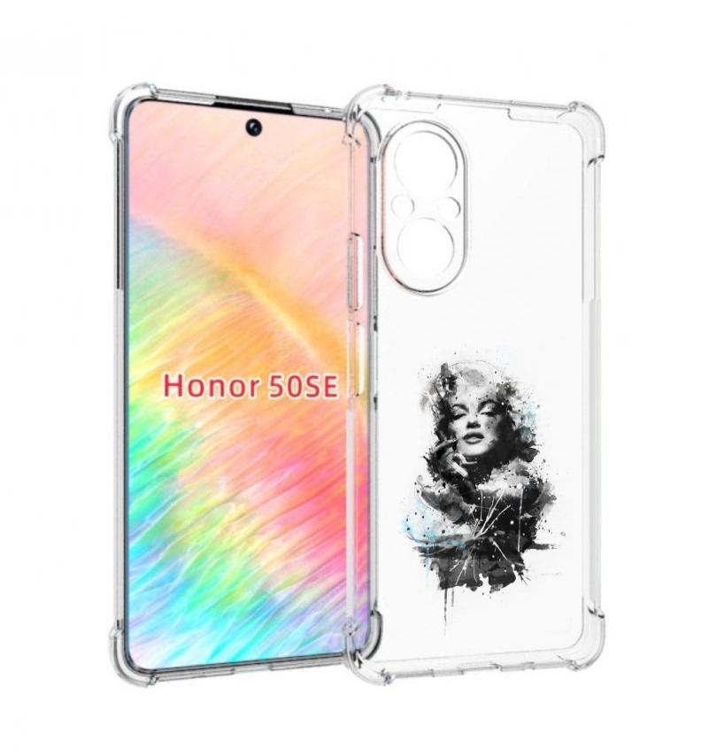 

Чехол бампер MyPads Мерлин Монро загадочная женский для Honor 50, Прозрачный, Tocco