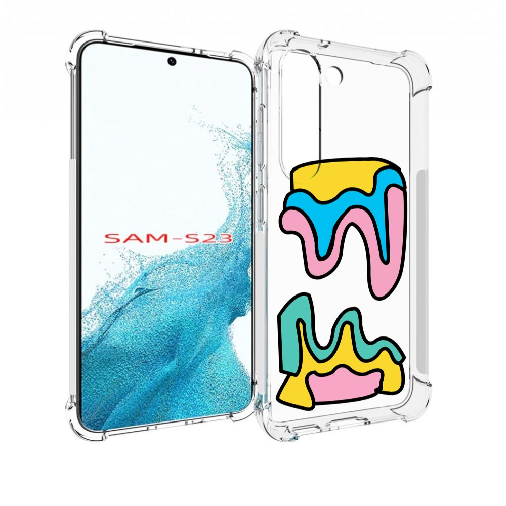 

Чехол MyPads вытекающая-абстракция для Samsung Galaxy S23, Прозрачный, Tocco