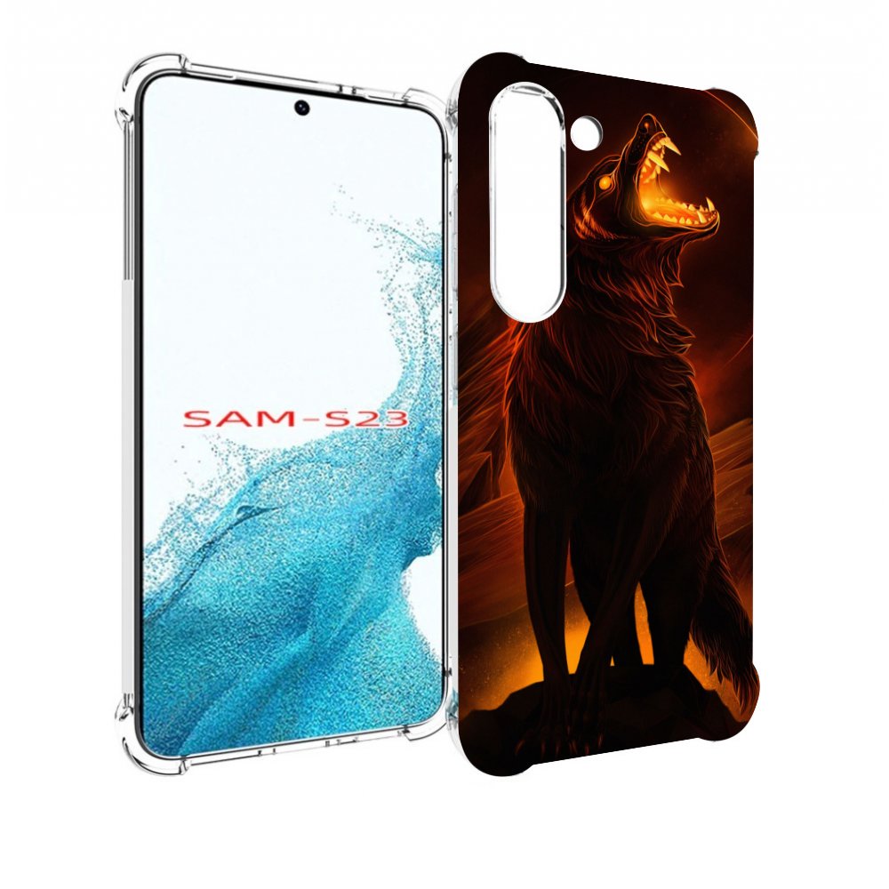 

Чехол MyPads волчара с огнем внутри для Samsung Galaxy S23, Прозрачный, Tocco