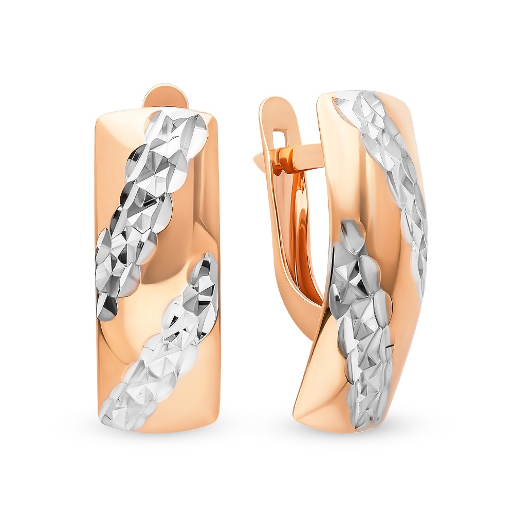 

Серьги из красного золота без вставки 585Gold 402004099, 402004099
