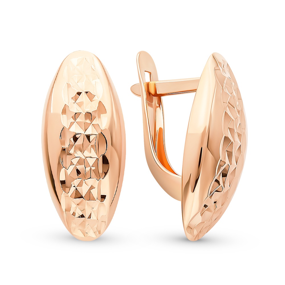 

Серьги из красного золота без вставки 585Gold 402004107, 402004107