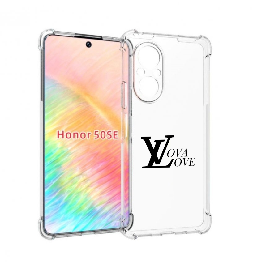 

Чехол бампер MyPads Лова-лове для Honor 50 SE противоударный, Прозрачный, Tocco