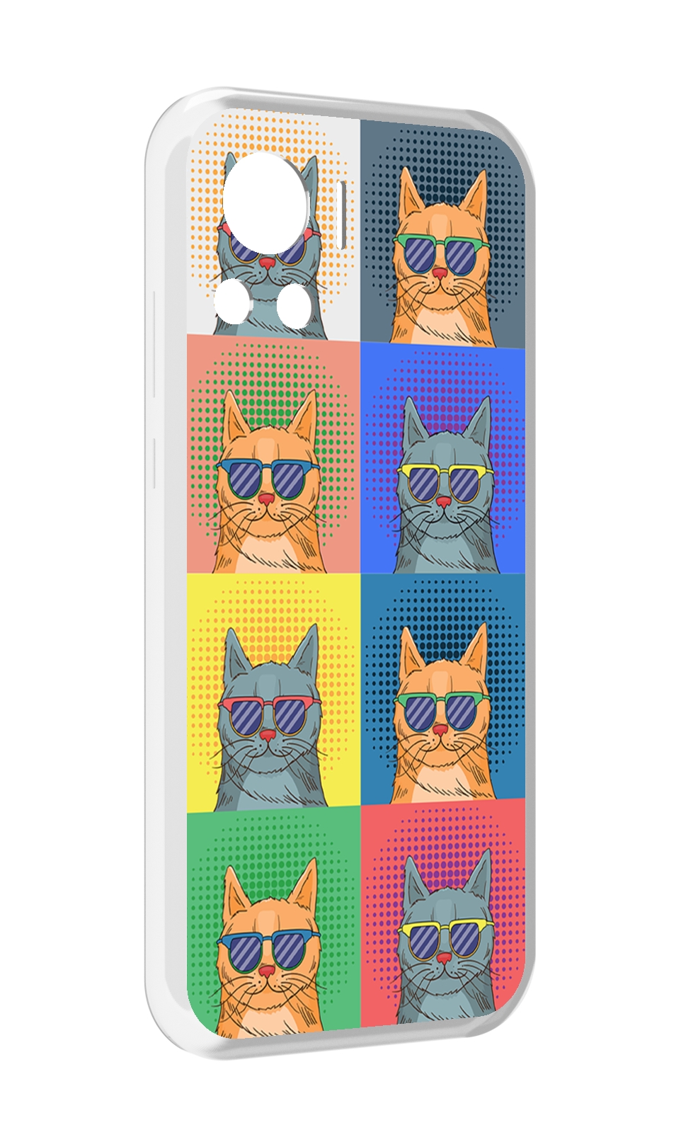 

Чехол MyPads разноцветные-коты для Motorola Edge 30 Ultra, Прозрачный, Tocco