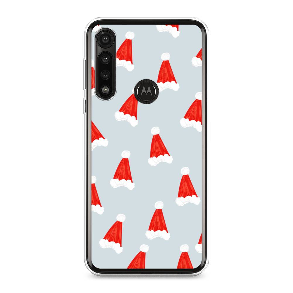 

Чехол на Motorola Moto G Power 2020 "Новогодние шапочки", Белый;красный;серый, 242650-5