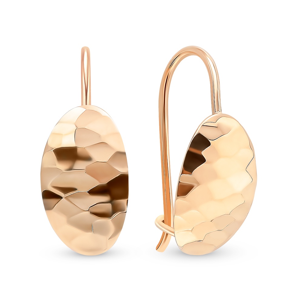 

Серьги из красного золота без вставки 585Gold 402004195, 402004195