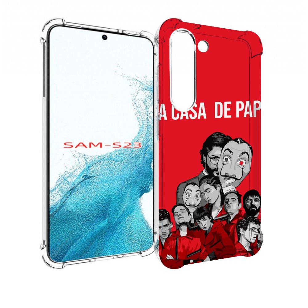 

Чехол MyPads бумажный-дом-команда для Samsung Galaxy S23, Прозрачный, Tocco