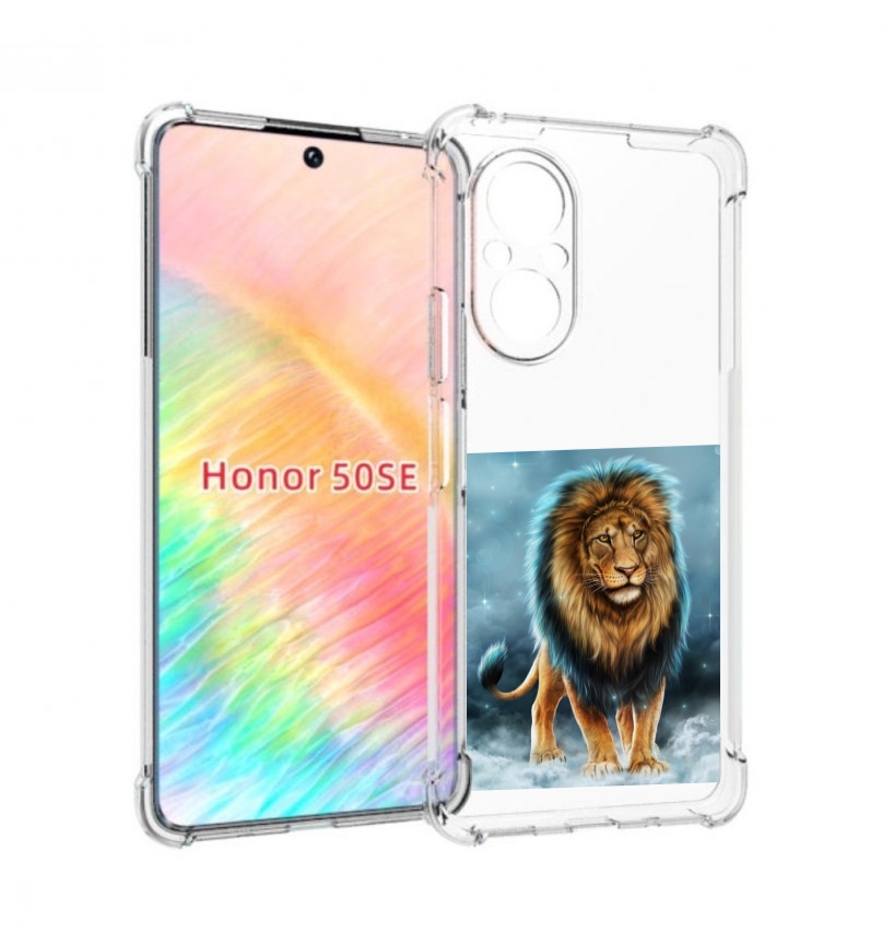

Чехол бампер MyPads Лев-в-тумане для Honor 50 SE противоударный, Прозрачный, Tocco