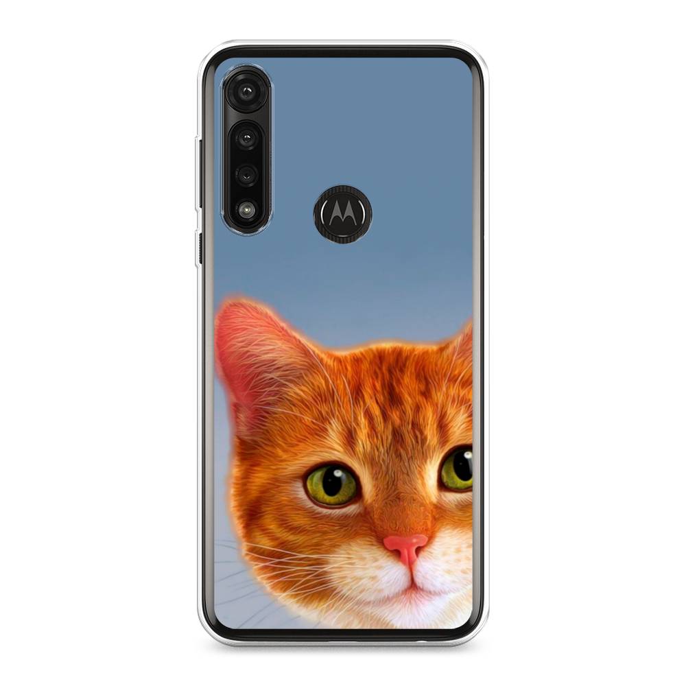 

Чехол на Motorola Moto G Power 2020 "Любопытный котик", Коричневый, 242650-1
