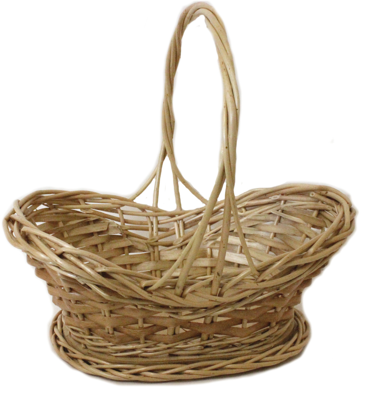 Корзина подарочная с двойной ручкой овальная малая Балтийская лоза арт KPM