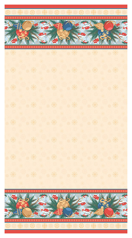 

Ткань Peppy Новогодние чудеса молочный 60x110 см 146+-5 г/м2 100% хлопок