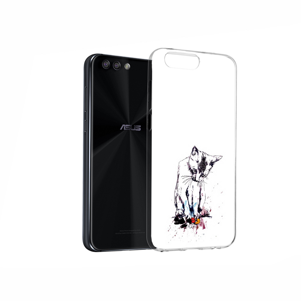 

Чехол MyPads Tocco для Asus ZenFone 4 кот и микки, Прозрачный, Tocco