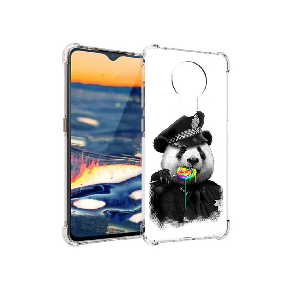 

Чехол MyPads Tocco для Nokia 5.3 Панда полиция (PT227052.106.130), Прозрачный, Tocco