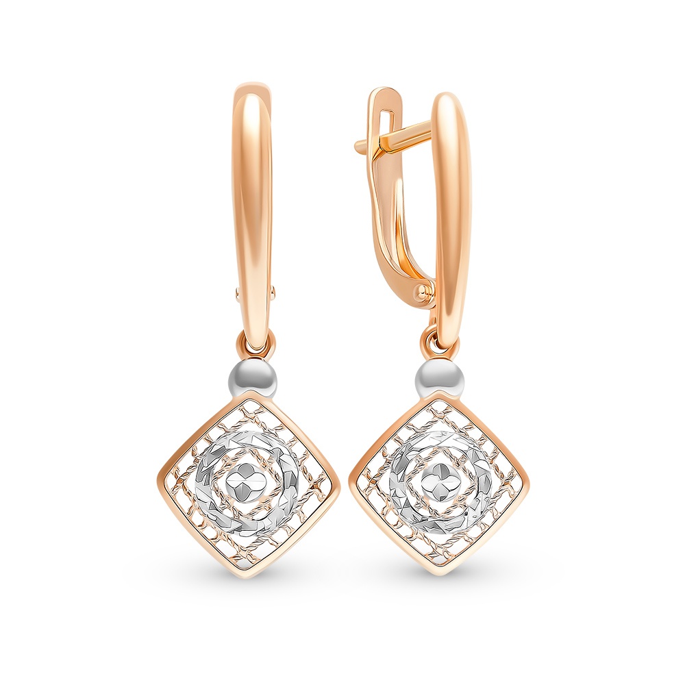 

Серьги подвески из красного золота 585Gold 402004174, 402004174