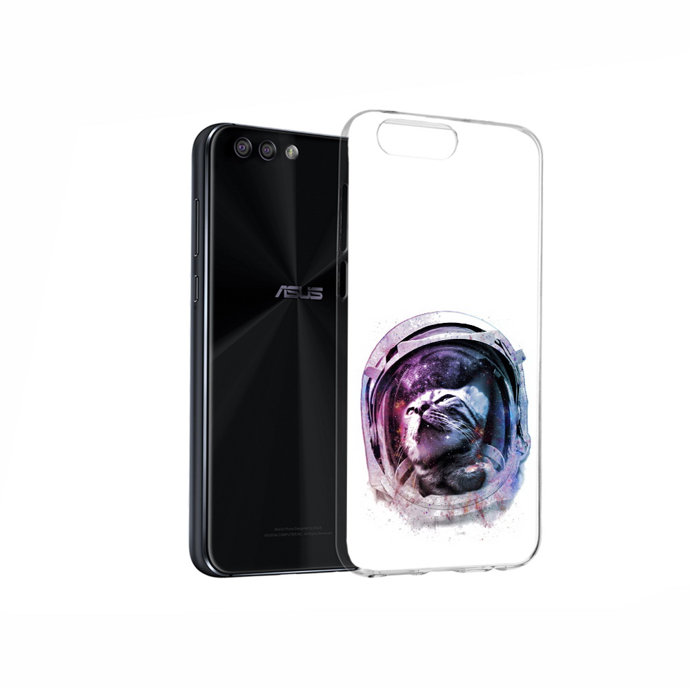 Чехол MyPads Tocco для Asus ZenFone 4 кот в шлеме