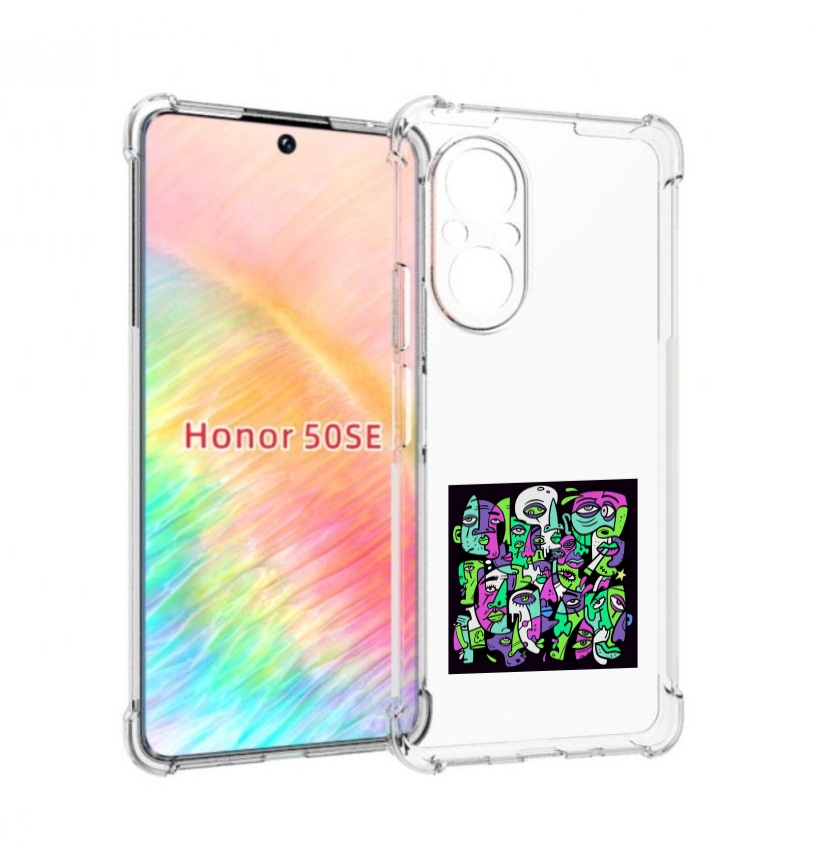 Чехол бампер MyPads Кривой эфир ATL для Honor 50 SE противоударный