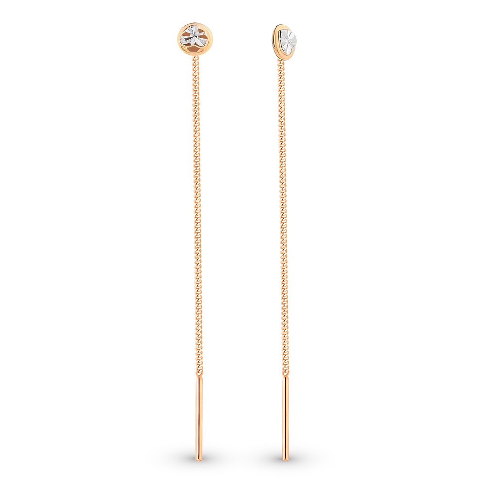 

Серьги из красного золота без вставки 585Gold 402004142, 402004142