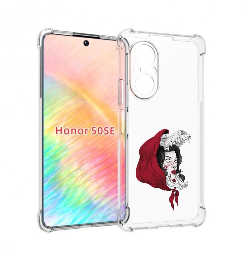

Чехол бампер MyPads Красная шапочка и волк женский для Honor 50, Прозрачный, Tocco