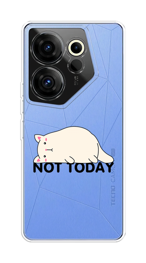 

Чехол на Tecno Camon 20 Premier "Cat not today", Белый;розовый;черный, 304250-1