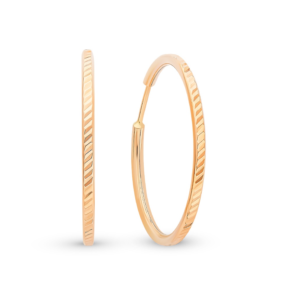 

Серьги из красного золота без вставки 585Gold 402004125, 402004125