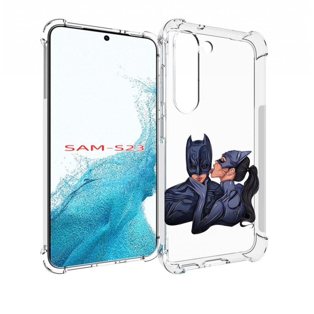 Чехол MyPads бетман-и-кошка для Samsung Galaxy S23