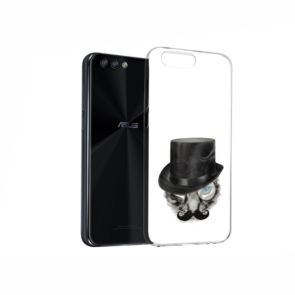 

Чехол MyPads Tocco для Asus ZenFone 4 интелегентный кот, Прозрачный, Tocco