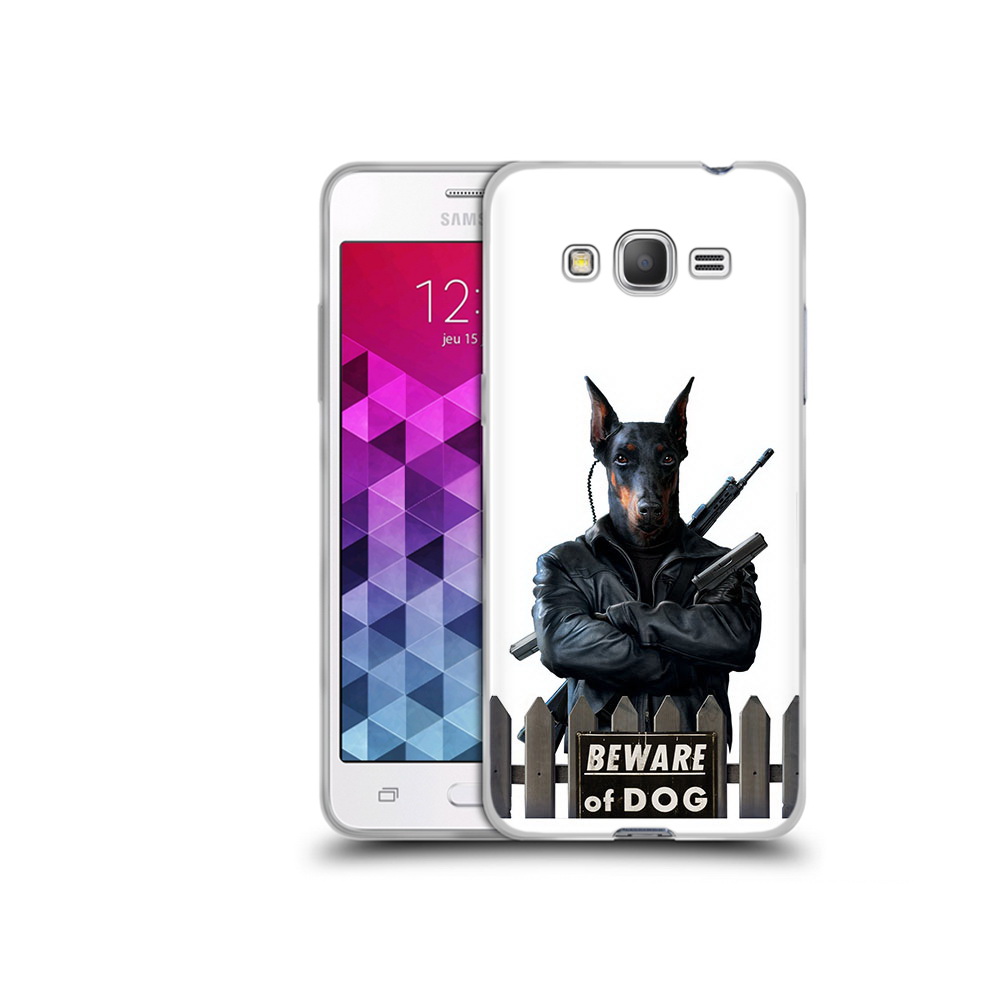 

Чехол MyPads Tocco для Samsung Galaxy Grand Prime доберман, Прозрачный, Tocco