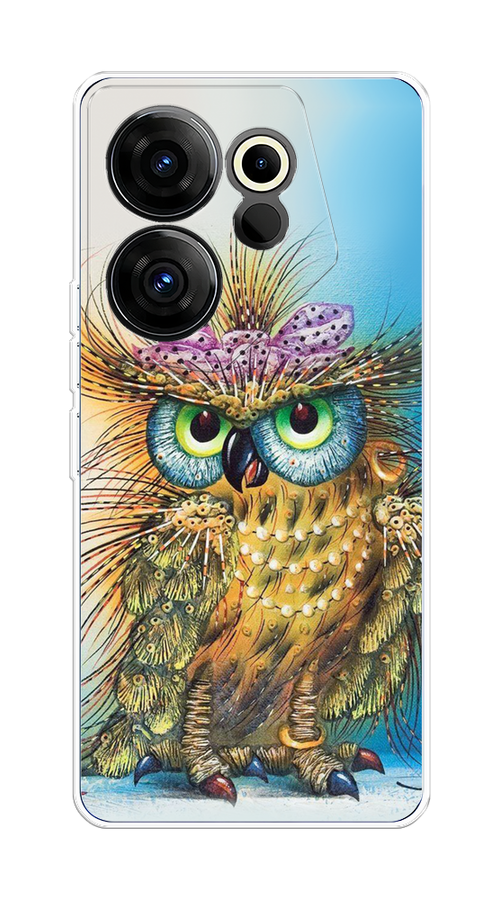 

Чехол на Tecno Camon 20 Premier "Модная сова", Коричневый;голубой, 304250-1