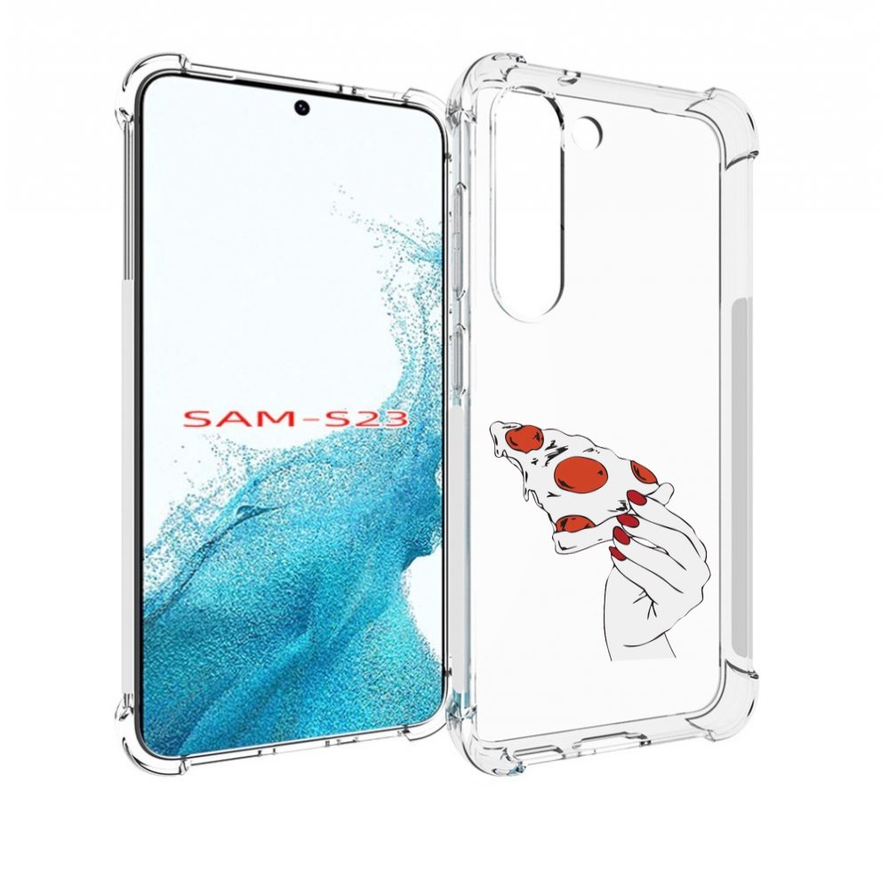 

Чехол MyPads белая-пицца для Samsung Galaxy S23, Прозрачный, Tocco