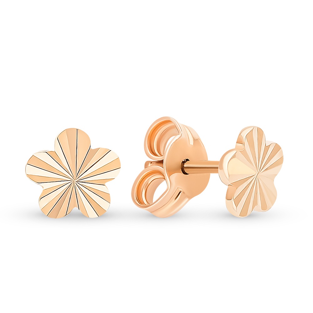 

Серьги из красного золота без вставки 585Gold 499000052, 499000052