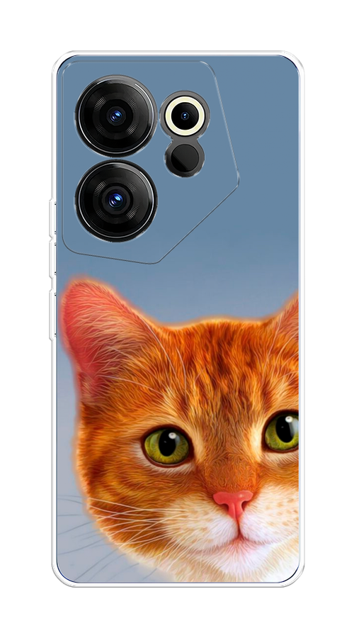 

Чехол на Tecno Camon 20 Premier "Любопытный котик", Коричневый, 304250-1