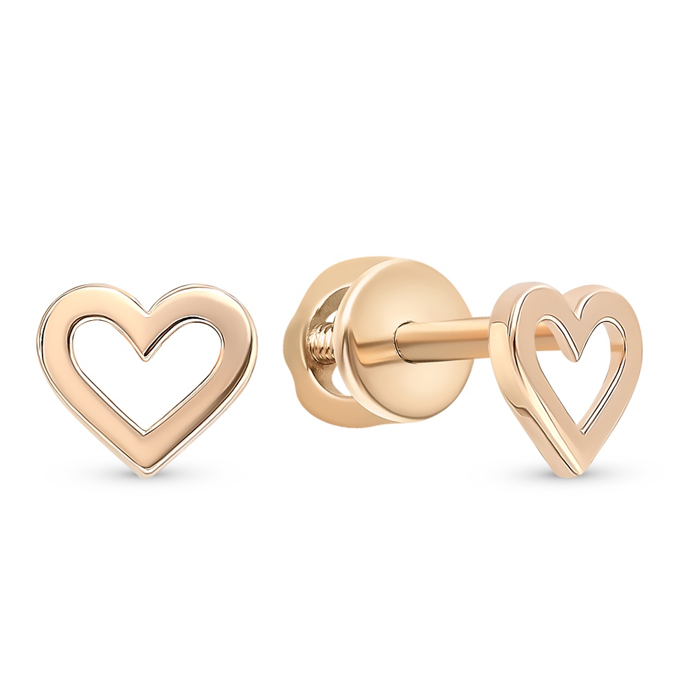 

Серьги из красного золота без вставки 585Gold 499000075, 499000075