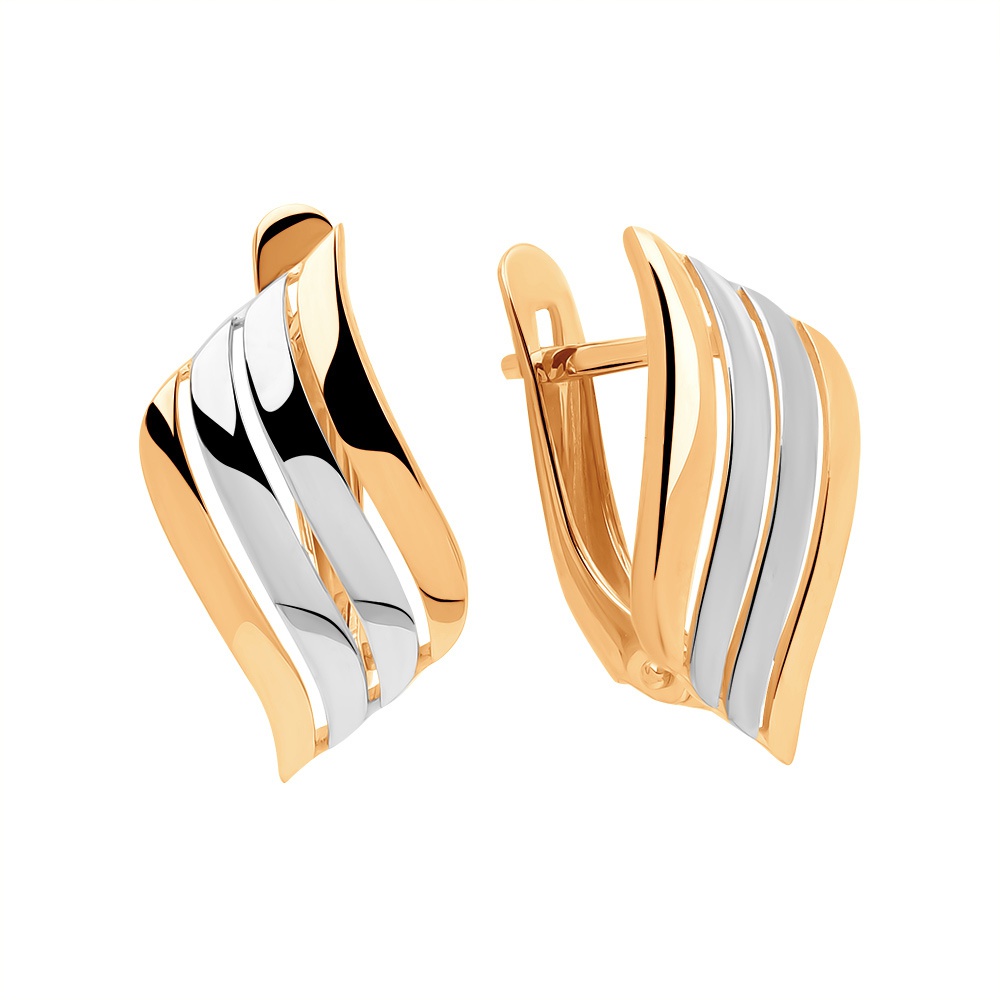 

Серьги из красного золота без вставки 585Gold 499000008, 499000008